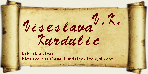 Višeslava Kurdulić vizit kartica